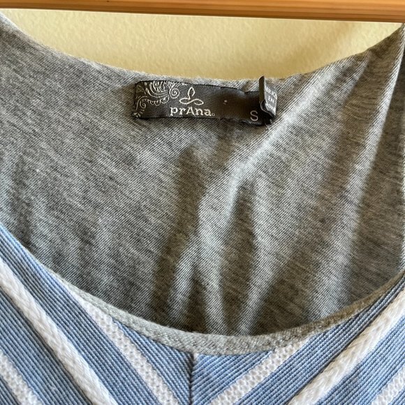 Prana Womens Blue White Stripe Seacoast Organic‎ Cotton Swing Dress Small - Picture 4 of 6